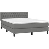  Krevet s oprugama i madracem tamnosivi 140x190 cm od tkanine | shoptok.hr
