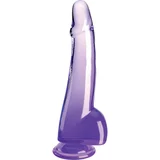 Pipedream King Cock Clear Cock with Balls 10" Purple