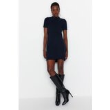 Trendyol Navy Blue A-Line/Cbell Form Thessaloniki/Knitted Mini Knitted Dress | Shoptok.si