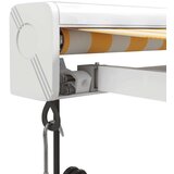 vidaXL Tenda na uvlačenje žuto-bijela 5 x 3 m od tkanine i aluminija | shoptok.hr
