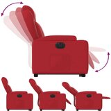 Električni naslonjač na podizanje umjetna koža crveni | shoptok.hr