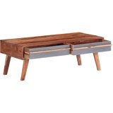 Maison Chic Klubska mizica - kavna mizica - Nizka mizica siva 110x50x40 cm trden palisander, (21753040) Cene