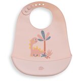 Interbaby Silikonski podbradak za bebe - Dino roza | shoptok.hr