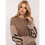 Italy Moda Sweatshirt-MI-BL-M5975.26P-dark beige | Shoptok.si
