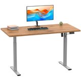 MID.YOU PISALNA MIZA kovina, leseni material srebrne barve, medeni hrast | Shoptok.si