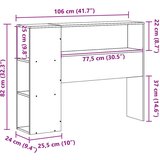 vidaXL Vzglavje s prostorom za shranjevanje 100 cm trdna borovina | Shoptok.si