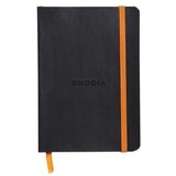  Notes A6, Rhodiarama soft, s gumicom, diktando crte, crni Slike
