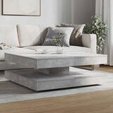 vidaXL Klubska mizica betonsko siva 90x90x34,5 cm | Shoptok.si