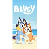 Jerry Fabrics Plavi/bež pamučan dječji ručnik 70x140 cm Bluey "Beach" – | shoptok.hr