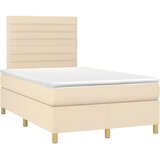  box spring s madracem LED krem 120 x 200 cm od tkanine | shoptok.hr