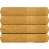 vidaXL Brisače za savno 4 kos zlata 80x200 cm 360 g/m² 100% bombaž | Shoptok.si