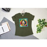 Pop Art Strukirana majica Maslinasta 2XL | ePonuda.com