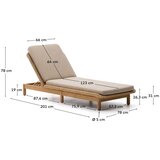 Kave Home Podesiva vrtna ležaljka od ratana u prirodnoj boji Galea – | shoptok.hr