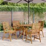 vidaXL 5-dijelni vrtni blagovaonski set od masivnog bagremovog drva | shoptok.hr