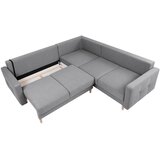 MID.YOU KOTNA SEDEŽNA GARNITURA, gladka tkanina temno siva | Shoptok.si