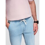 Ombre Men's denim joggers with asymmetrical stitching - blue | shoptok.hr