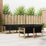  Set vanjskih sofa s jastukom 8 pcs Bijela i crna | shoptok.hr