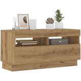 vidaXL TV omarica z LED artisan hrast 80x35x40 cm inženirski les Cene