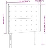  Posteljno vzglavje sivo 103x16x118/128 cm umetno usnje, (20792623) | Shoptok.si