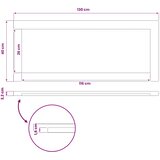  Pravokutni stolni vrh 130 x 40 x 3,2 cm Pravokutni | shoptok.hr