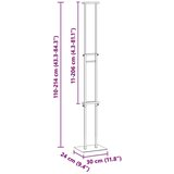  Stalci za sajmove 2 pcs Bijelo 30 x 24 x 208 cm Željezo Slike