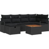  Sjedeća garnitura za vrt 7 kom. Crna poliratan 232 x 122 x 85 cm | shoptok.hr