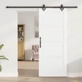 vidaXL Klizna vrata s setom hardvera "ORKDAL" bijela od punog drva bora | shoptok.hr