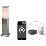 QAZQA Pametna zunanja svetilka 45 cm jeklo vključno z Wifi P45 - Malios | Shoptok.si