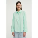 Marc O'Polo Bombažna srajca ženska, zelena barva, 402092142331