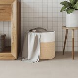  Košara za pohranu smeđe-bijela Ø 43 x 35 cm pamučna | shoptok.hr