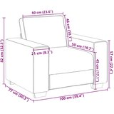 SOFA fotelja plava 100x77x82 cm korduro tkanina | Shoptok.si