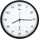 vidaXL Radijski upravljan zidni sat s kvarcnim mehanizmom 31 cm crno bijeli | shoptok.hr