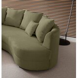 Livetastic Wohnlandschaft inkl. Hocker, rebrasti žamet olivno zelena | Shoptok.si