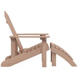  Vrtna stolica Adirondack s osloncem za noge HDPE smeđa | shoptok.hr
