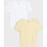 Sinsay Pamučne majice s dekorativnim volanima 2 pack | shoptok.hr