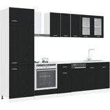  Kuhinjska jedinica Lyon 8 pcs Crni hrast Konstruirano drvo | shoptok.hr