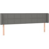  Uzglavlje s ušima tamnosivo 203x16x78/88 cm od tkanine | shoptok.hr