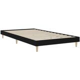  Posteljni okvir črn 90x190 cm inženirski les | Shoptok.si