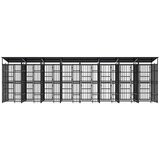 Vanjski kavez za pse s krovom čelični 14,75 m² | shoptok.hr