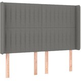  LED uzglavlje tamnosivo 147 x 16 x 118/128 cm od tkanine | shoptok.hr