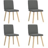 vidaXL Jedilni stoli 4 kosi temno sivo blago | Shoptok.si