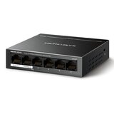Switch Mercusys MS106LP Mercusys MS106LP 6-portni 10/100 Mbps Desktop prekidač sa 4-porta PoE+, kompatibilan sa 802.3af/at PD-ovima, 40 W PoE napajan | Eponuda.ba