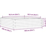  Vrtna sadilica voštano smeđa 100x100x23 cm masivna borovina | shoptok.hr