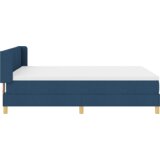 Box Postelja z vzmetnico z vzmetnico Modra 140 x 190 cm blago, (5000127587) | Shoptok.si