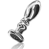 Toy Joy Buttocks The Slider Vibrating Metal Buttplug Medium Silver