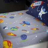 Catherine Lansfield Siva napenjalna otroška rjuha za posteljico 70x140 cm Lost In Space – | Shoptok.si