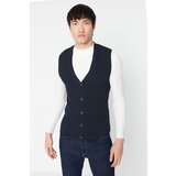 Trendyol Navy Blue Men's Fitted Slim Fit V Neck Knitwear Vest  cene