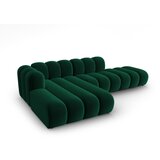 Micadoni Home temno zelena kotna sedežna garnitura (levi kot) lupine | Shoptok.si