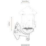 Opviq Vanjska zidna lampa BAP-68189-BSY-M3, 28 cm, E27, 40W, IP65, Crna | Eponuda.ba