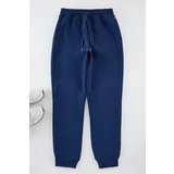 Trendyol Indigo Regular Cut Cut Detail Thick Sweatpants